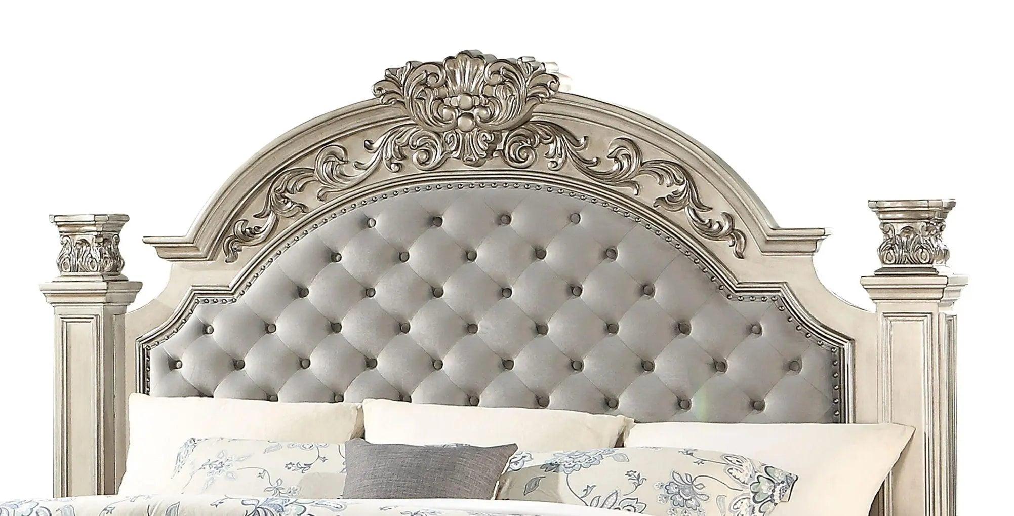 Platinum 6Pc Traditional Bedroom Set In Gold Finish | Cosmos