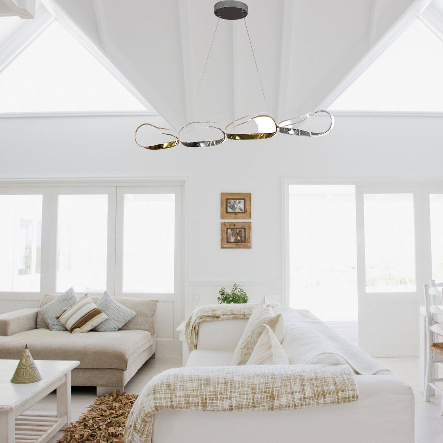 Prague Horizontal Chandelier // Gold & Chrome - Home Elegance USA