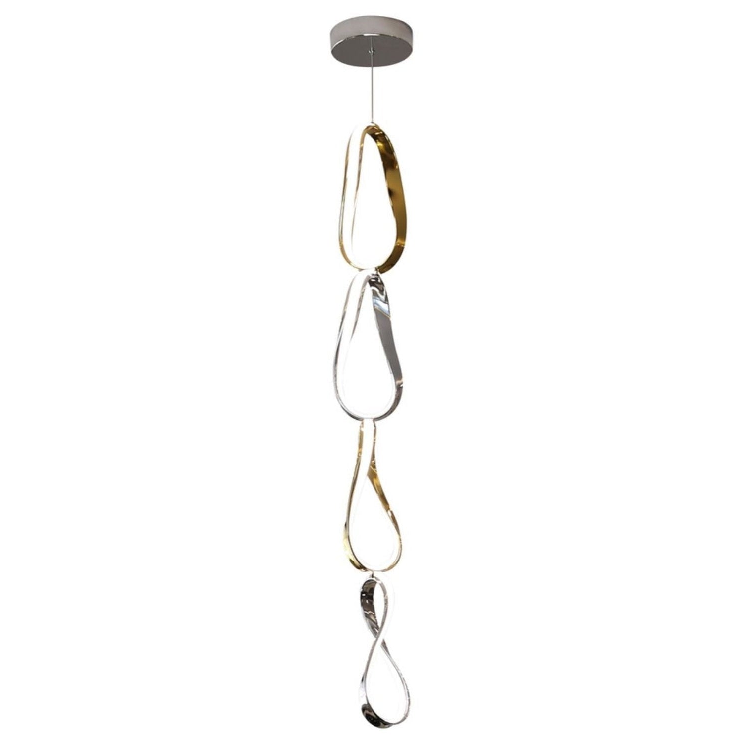 Prague Vertical Chandelier // Gold & Chrome - Home Elegance USA