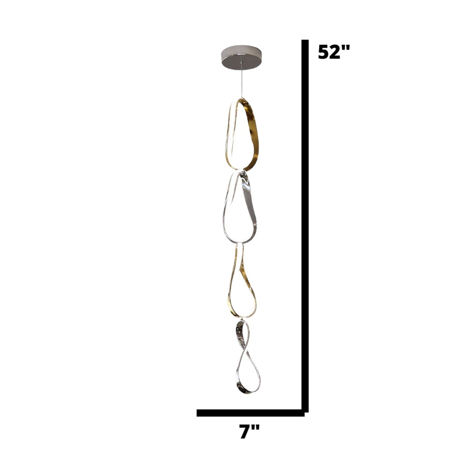 Prague Vertical Chandelier // Gold & Chrome - Home Elegance USA