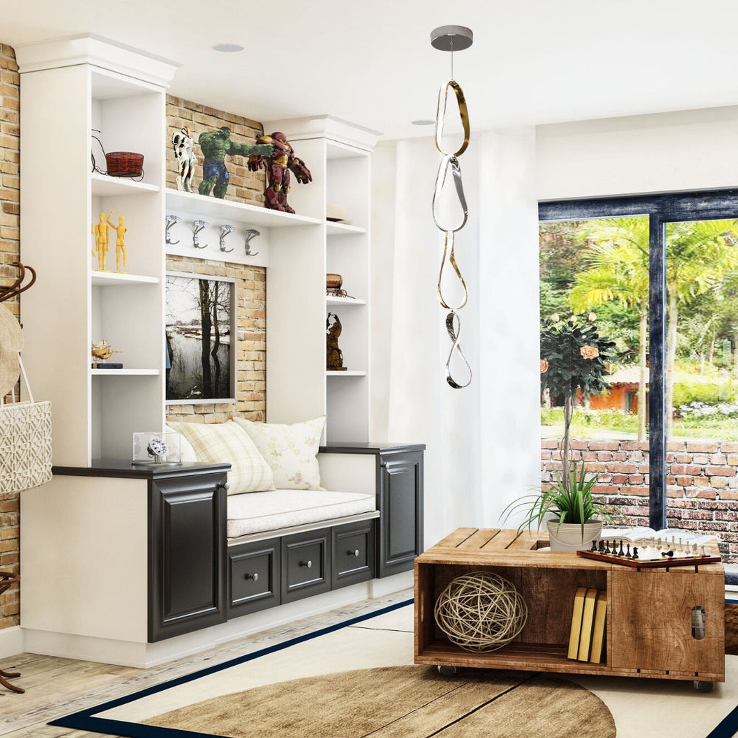 Prague Vertical Chandelier // Gold & Chrome - Home Elegance USA