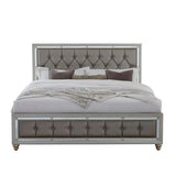 Riley Upholstered Bed in Silver Color by Global Furniture Global Furniture