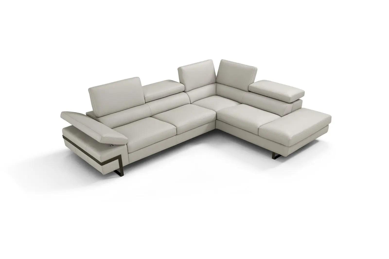 J&m furniture a761 italian deals leather right sectional