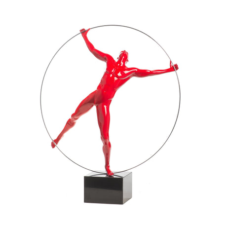 Ring Man Sculpture // Red - Home Elegance USA