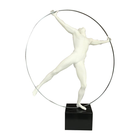 Ring Man Sculpture // White - Home Elegance USA