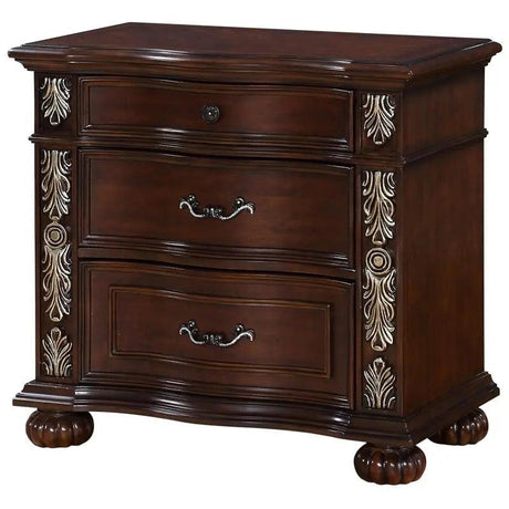 Rosanna 6Pc Traditional Bedroom Set in Cherry Finish by Cosmos Furniture Cosmos Furniture