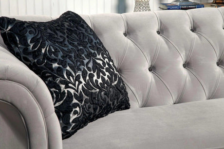 Rotterdam Modern Sectional in Warm Gray Fabric Color by Furniture of America