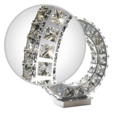 Round Crystal Extravaganza 11" Table Lamp // Led Strip - Home Elegance USA