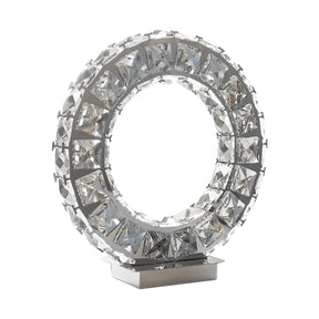 Round Crystal Extravaganza 11" Table Lamp // Led Strip | Finesse