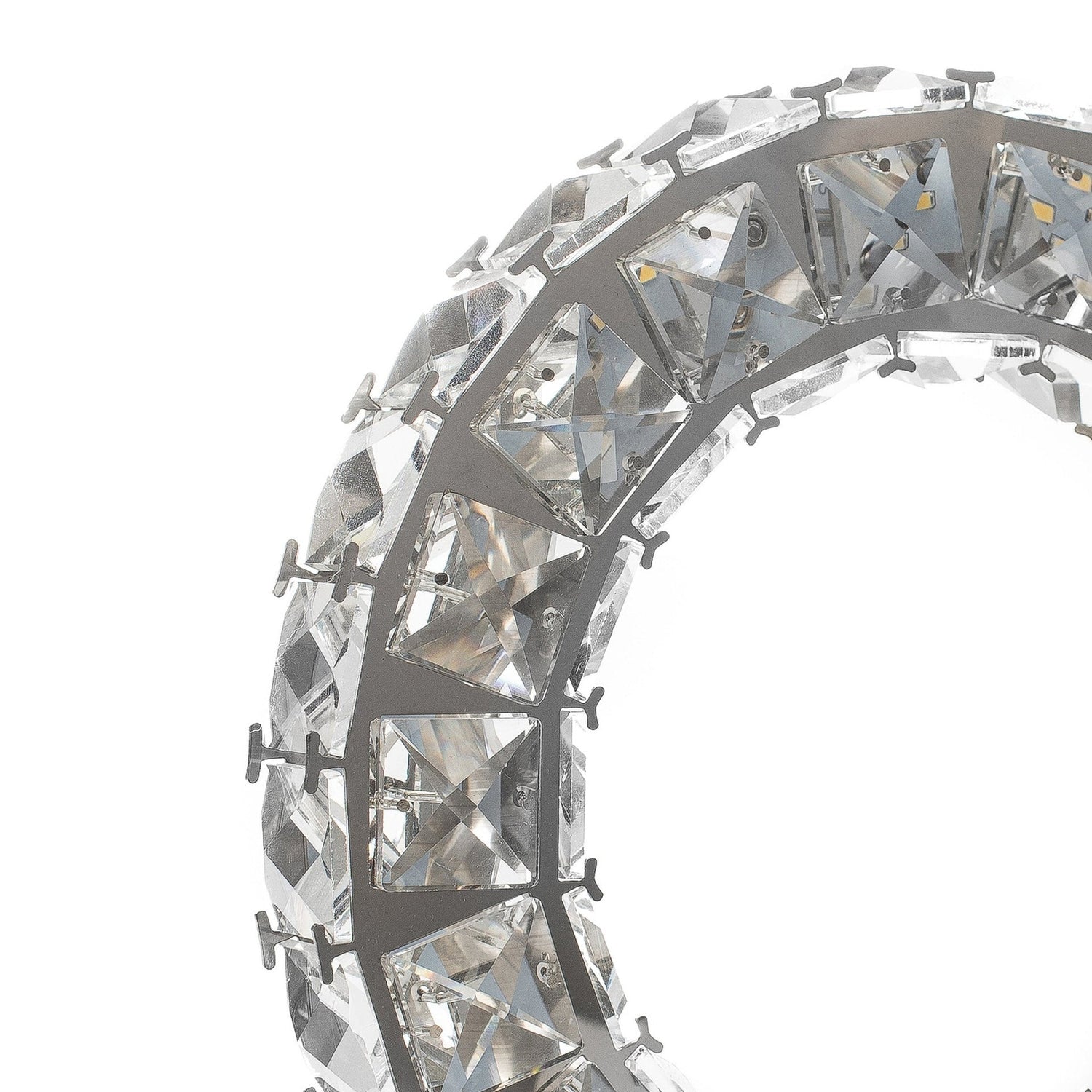 Round Crystal Extravaganza 11" Table Lamp // Led Strip - Home Elegance USA