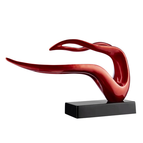 Saggita Abstract Sculpture // Metallic Red - Home Elegance USA