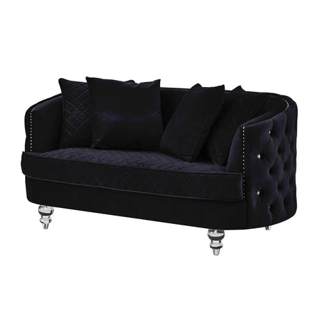 Sasha Modern Sofa and Loveseat in Velvet by Galaxy Furniture Galaxy Furniture