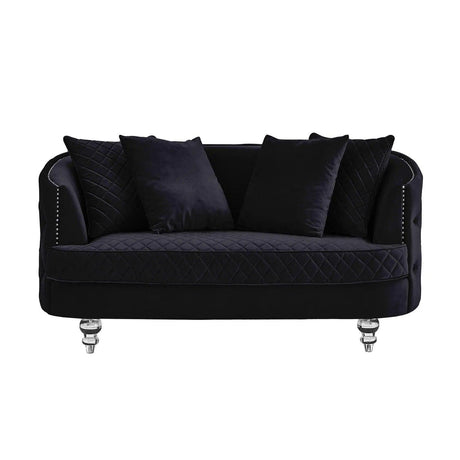 Sasha Modern Sofa and Loveseat in Velvet by Galaxy Furniture Galaxy Furniture