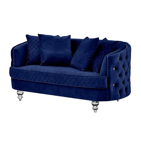 Sasha Modern Sofa and Loveseat in Velvet by Galaxy Furniture Galaxy Furniture