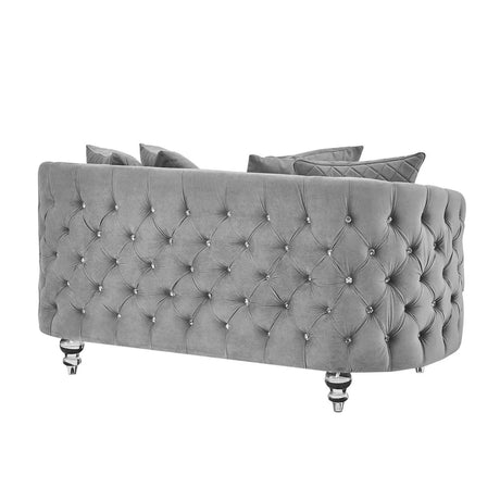 Sasha Modern Sofa and Loveseat in Velvet by Galaxy Furniture Galaxy Furniture