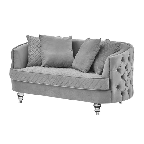 Sasha Modern Sofa and Loveseat in Velvet by Galaxy Furniture Galaxy Furniture