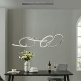Seoul LED Hoops Rectangular Chandelier // Chrome - Home Elegance USA