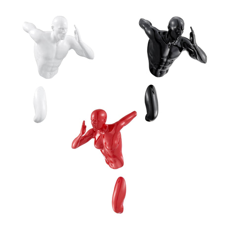 Set of three Wall Runners // Red, Black, White - Home Elegance USA