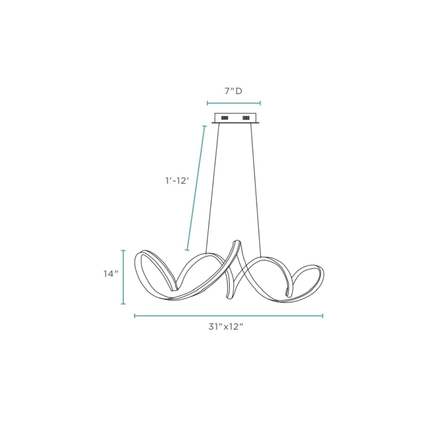 Seville LED Chandelier // Black - Home Elegance USA