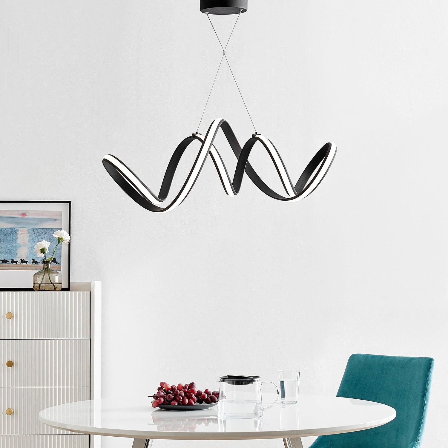 Seville LED Chandelier // Black - Home Elegance USA