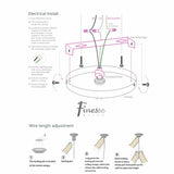 Seville LED Chandelier // Black - Home Elegance USA