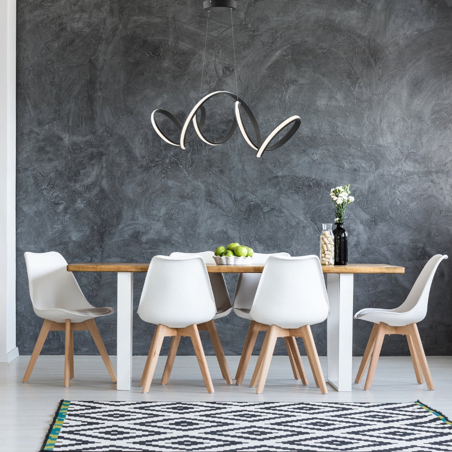 Seville LED Chandelier // Black - Home Elegance USA