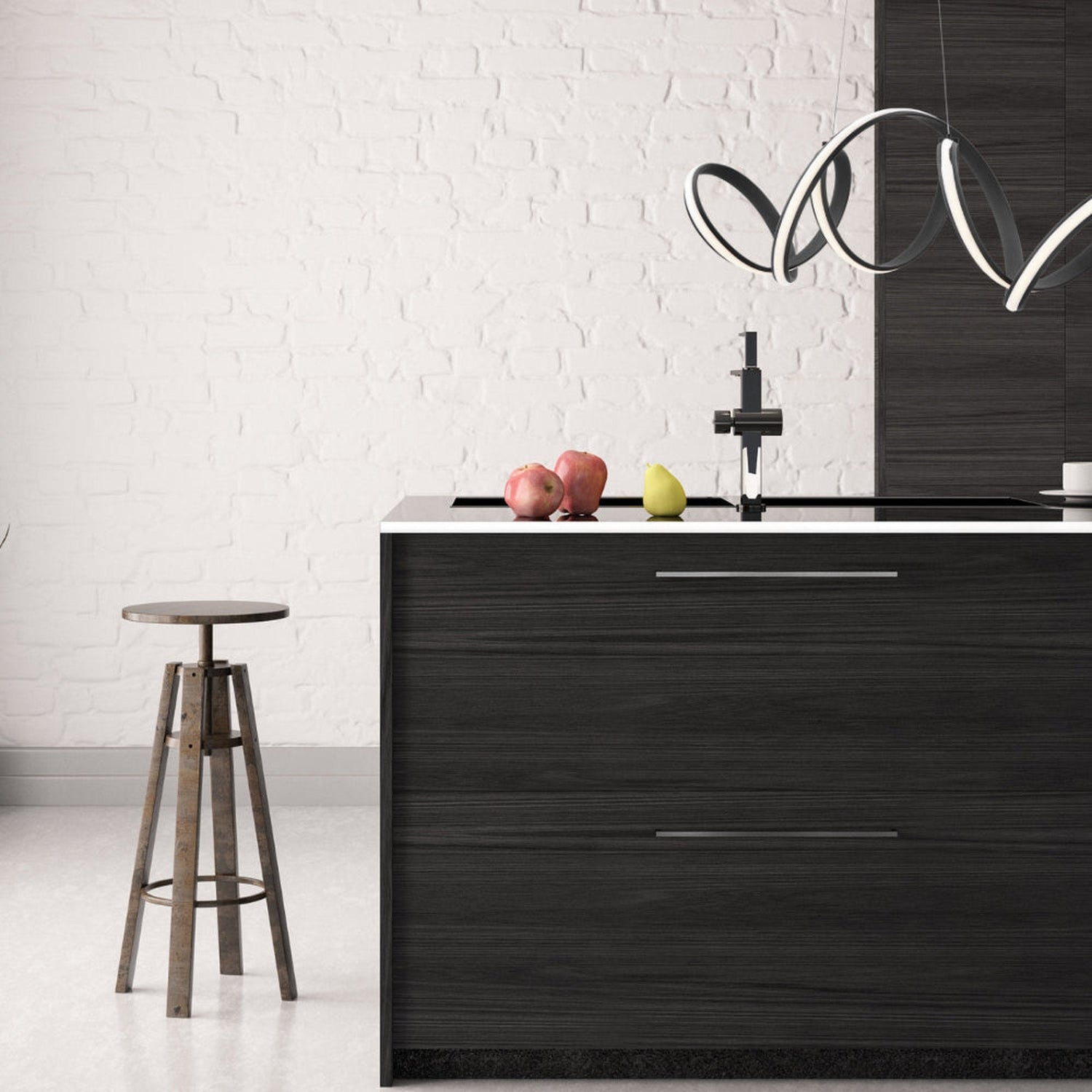 Seville LED Chandelier // Black - Home Elegance USA