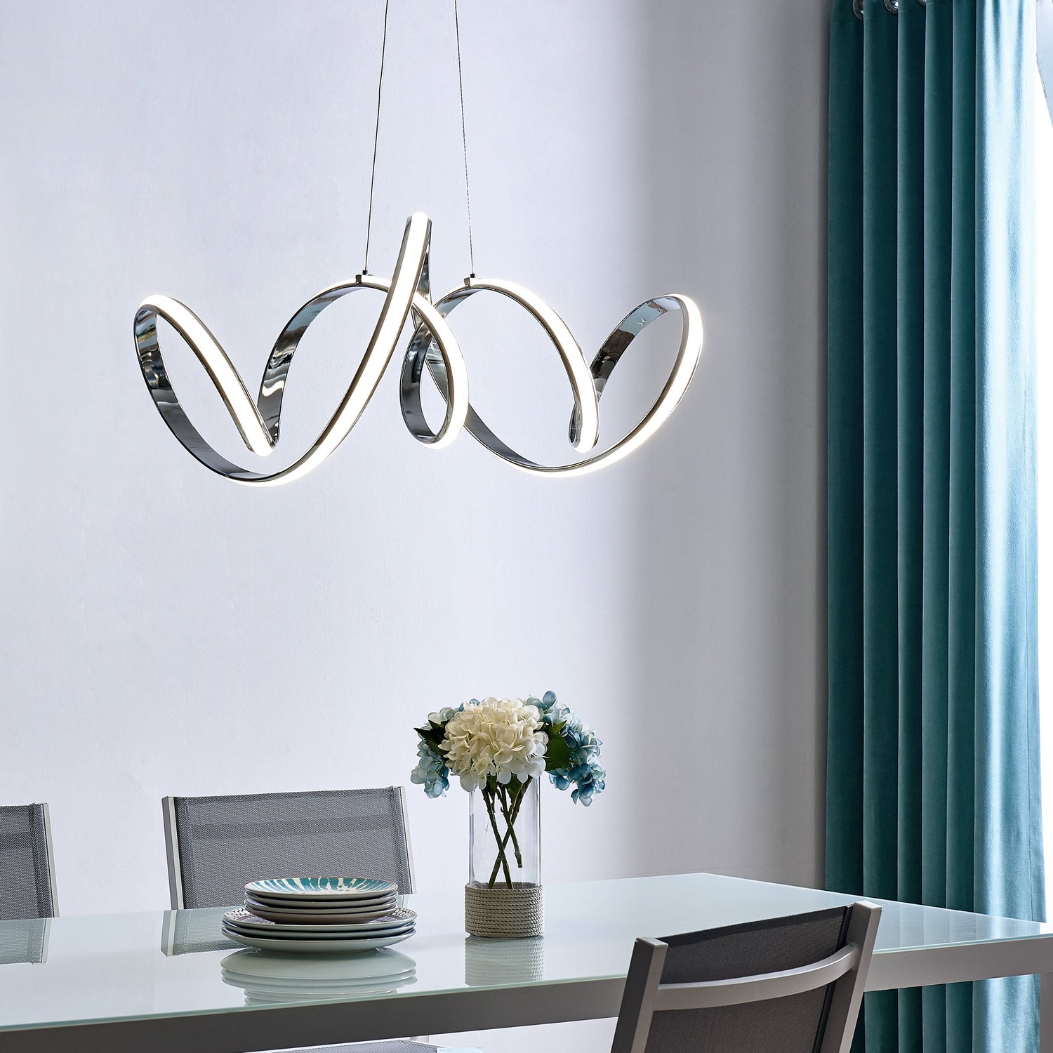 Seville LED Chandelier // Chrome - Home Elegance USA