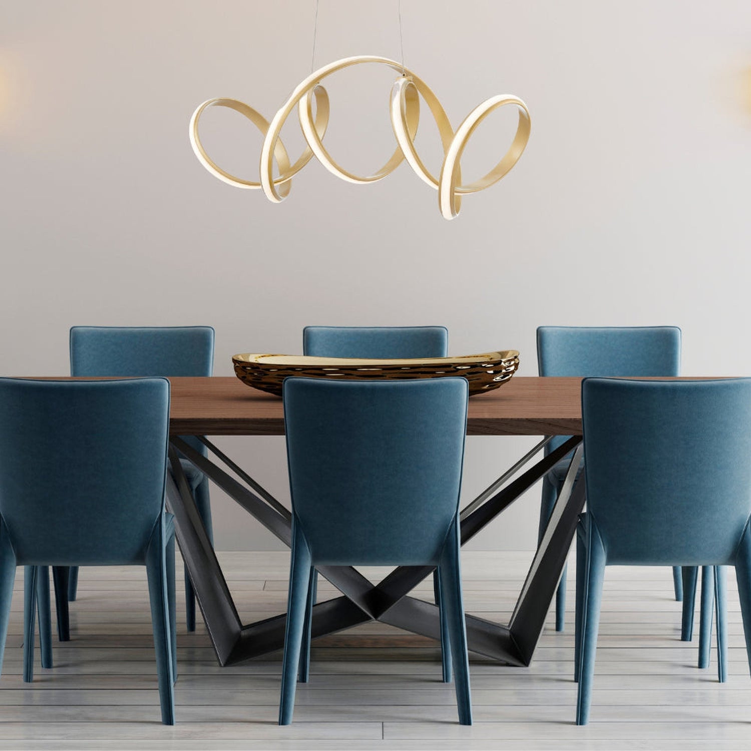 Seville LED Chandelier // Gold - Home Elegance USA