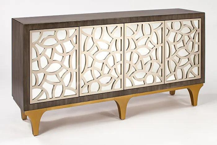 Smoky Grey / Champagne Buffet 1992-S with optional Wall Mirror by Artmax Artmax Furniture