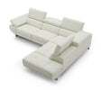 The Annalaise Recliner Leather Left Hand Chaise Sectional In Snow White - 19966-Lhfc | J&M