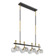 Sonder Rectangular Gold and Black Chandelier - Home Elegance USA