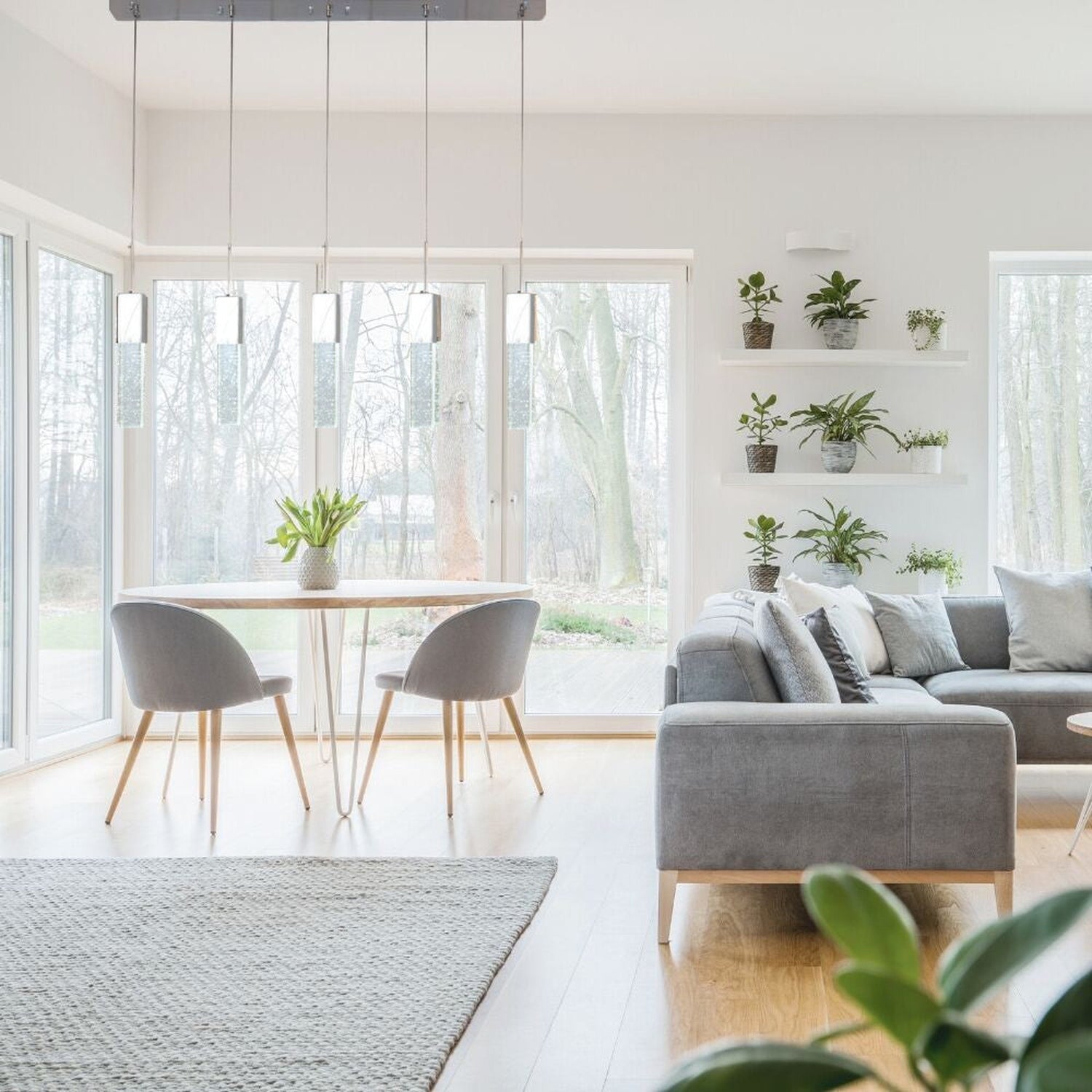 Sparkling Night Adjustable Crystal Chandelier // 5 Light - Home Elegance USA