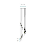 Sparkling Night Chandelier // 9 Light LED Spiral - Home Elegance USA