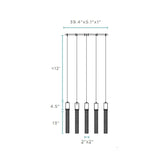 Sparkling Night Cylinder Chandelier // 5 Light - Home Elegance USA