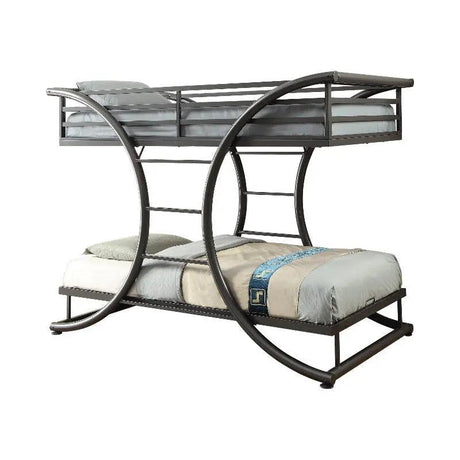 Stephan - Gunmetal Full / Full Bunk Bed 460078 By Coaster Furniture - Home Elegance USA