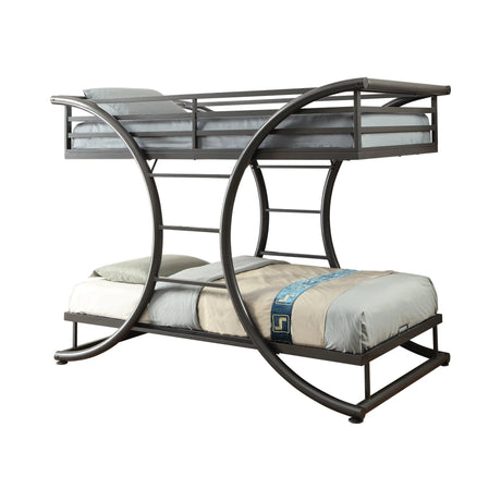 Stephan - Gunmetal Twin over Twin Bunk Bed 461078 by Coaster Furniture Coaster Furniture