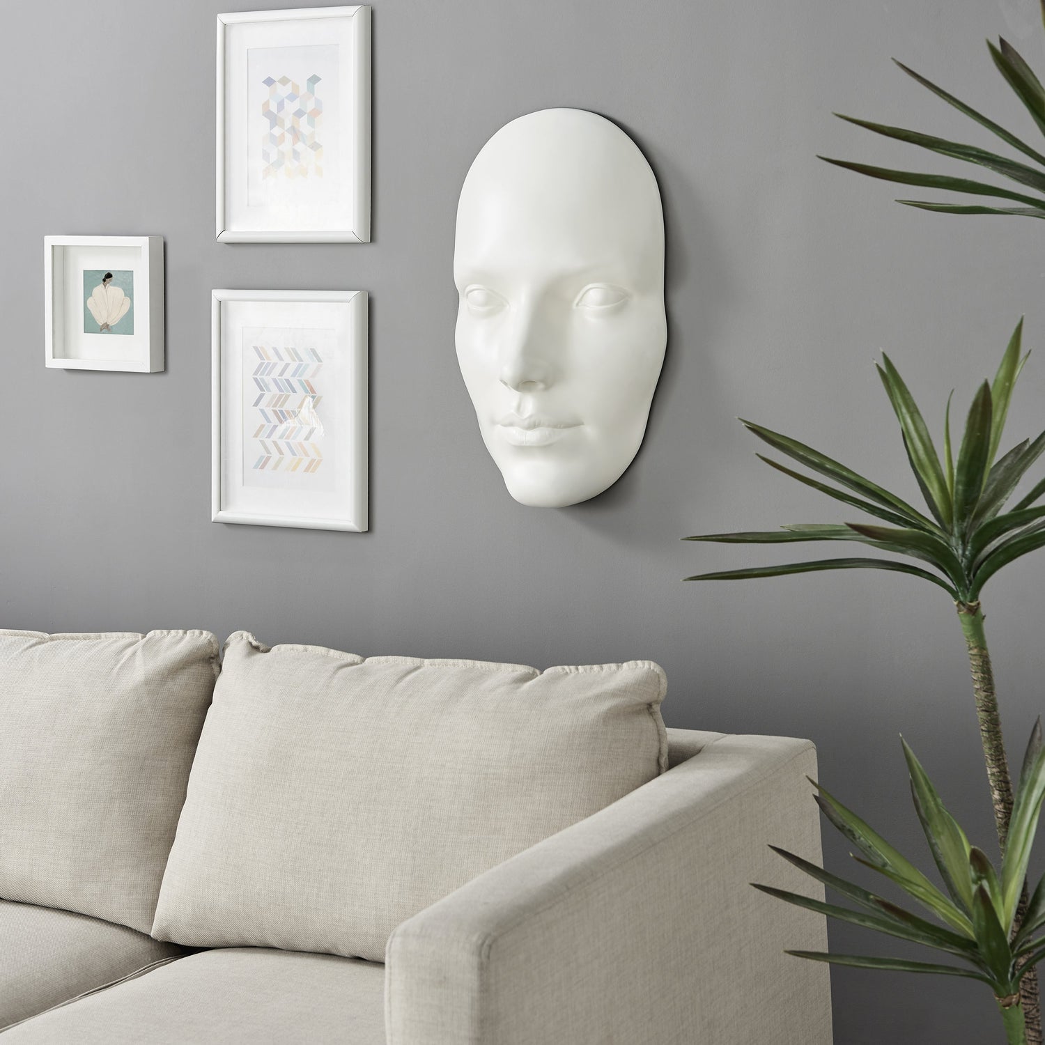 Sumerian Feminine Face // Matte White - Home Elegance USA