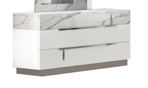 Sunset Dresser In Glossy White Lacquer - 17646D | J&M