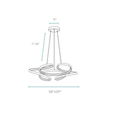 Suzhou LED Adjustable Chandelier // Chrome Finish - Home Elegance USA