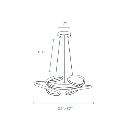 Suzhou Led Adjustable Chandelier // Chrome Finish | Finesse