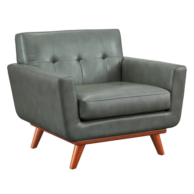 Tov Furniture Lyon Smoke Gray Leather Chair