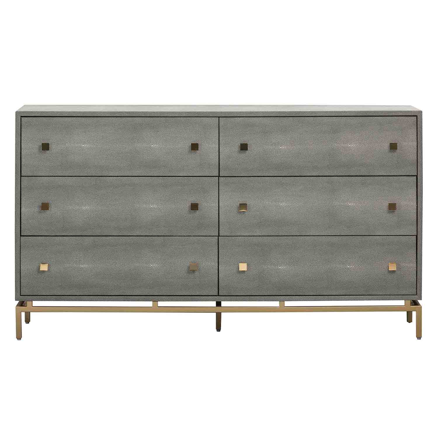 TOV Furniture Pesce Shagreen 6 Drawer Dresser - Thumbnail 2