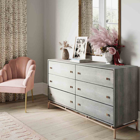 Tov Furniture Pesce Shagreen 6 Drawer Dresser