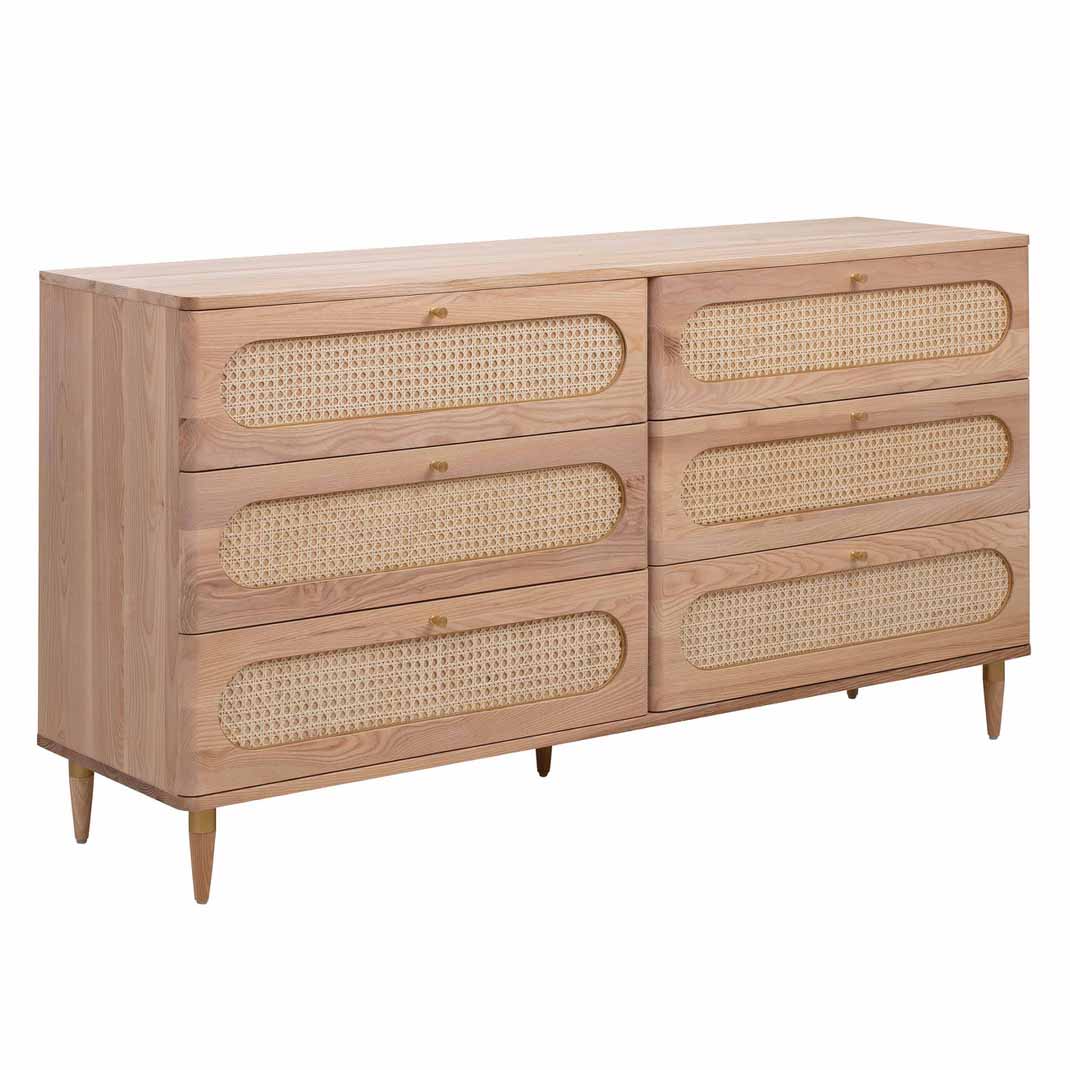 Tov Furniture Carmen Cane 6 Drawer Dresser