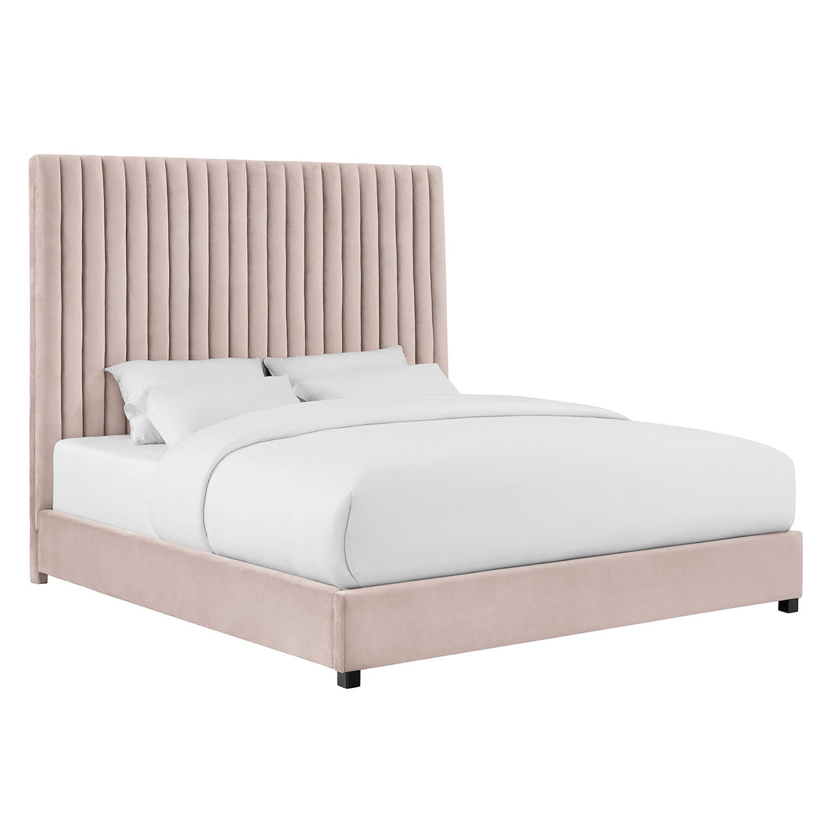 Arabelle Velvet Bed | TOV - TOV - B6177 - Home Elegance USA - 1