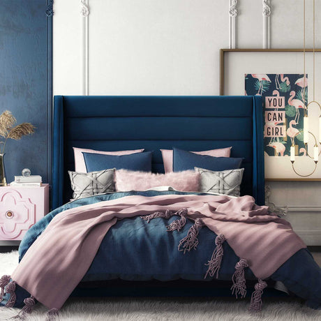 Tov Furniture Koah Velvet Bed