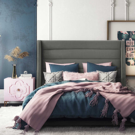 Tov Furniture Koah Velvet Bed