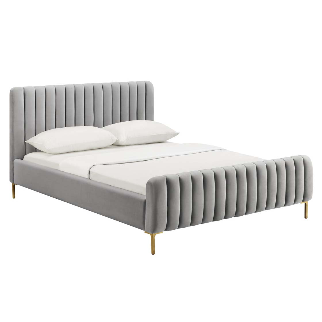 Angela Velvet Bed | TOV - TOV - B68160 - Home Elegance USA - 1