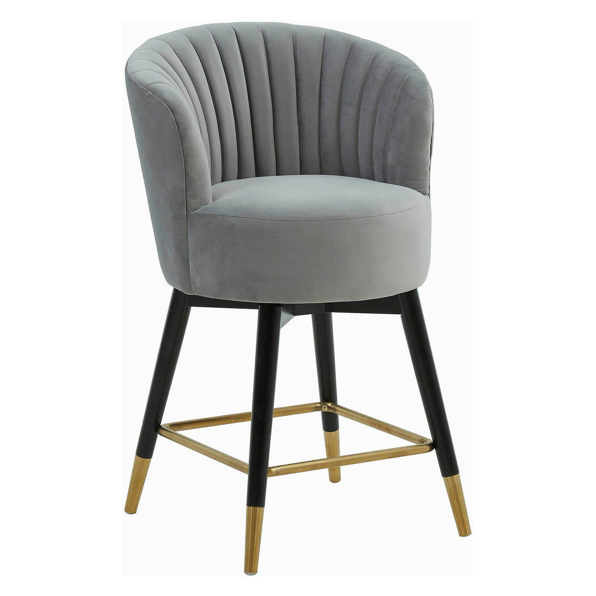 Tov Furniture Liana Velvet Swivel Stool